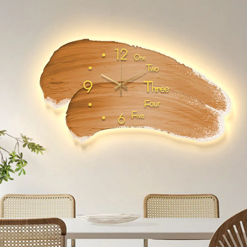 

Fashion Nordic Clock Wall Cartoon Simple Restaurant Design Xenomorph Wall Watch Luminous Horloge Murale Living Room Decoration