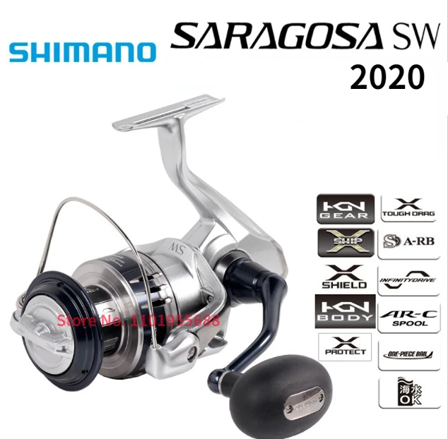 2020 SHIMANO SARAGOSA SW Spinning Fishing Reels 8000HG 10000PG 14000XG  18000HG 20000PG SHIELD Saltwater Fishing Wheel - AliExpress