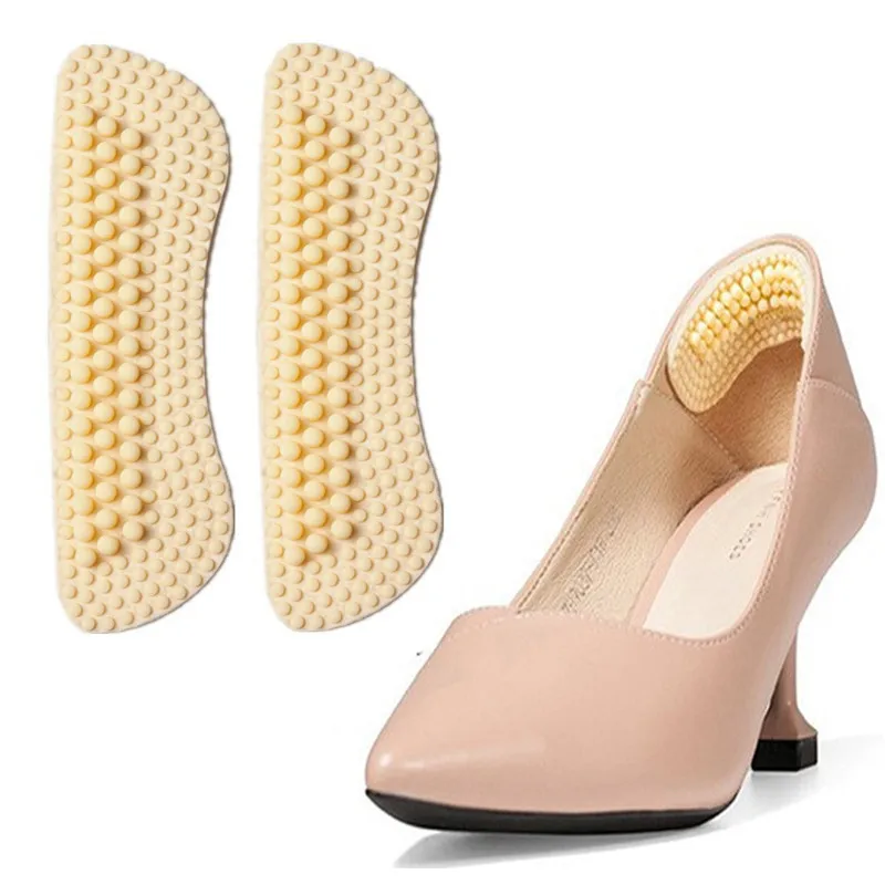 Silicone Heel Stickers Heels Grips 1Pair for Women Men Anti Slip Heel Cushions Non-Slip Inserts Pads Foot Care Protector