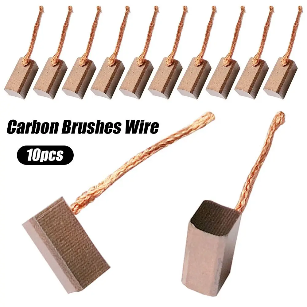 10pcs High quality Generic J460 Hand Tools Carbon Brushes Wire Leads Generator Electric Motor Brush Replacement