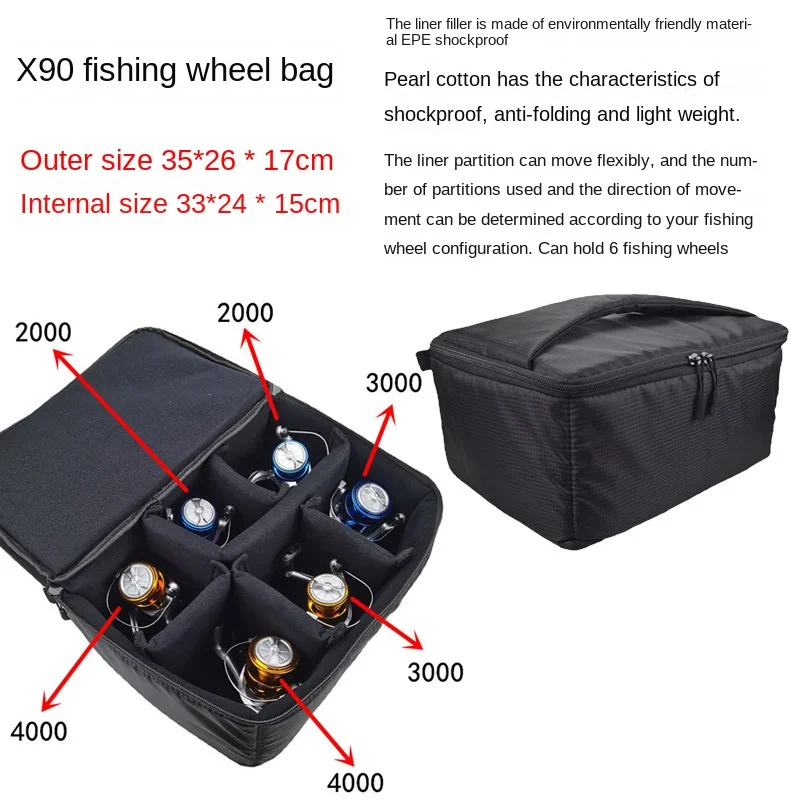 New Fishing Wheel Storage Bag Luya Portable Fishing Gear Bag