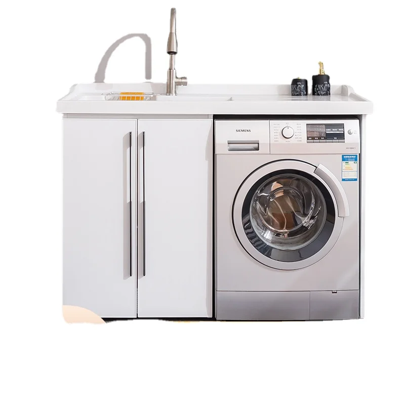 Zc Alumimum Balcone Lavatrice Armadio Tamburo Con Washboard Pool Slot Table Companion Armadio All-In-One