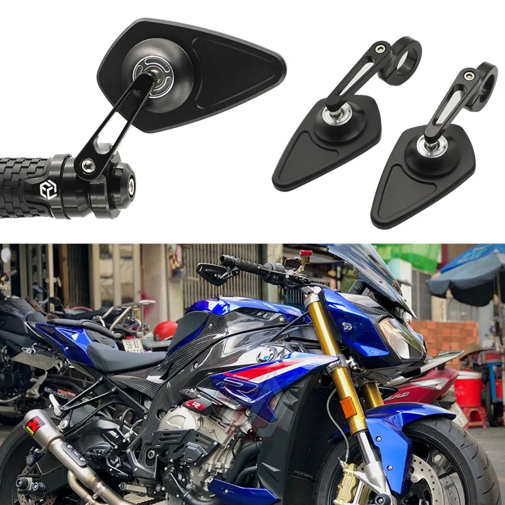 Motorcycle Rearview Bar End Mirrors CNC Aluminum For BMW R18 R