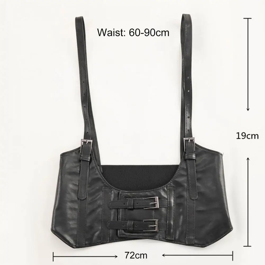 

Sexy Corset Top Slim Fit All-match Corset Vest Double Buckle Corset Top for Party Strap Corset