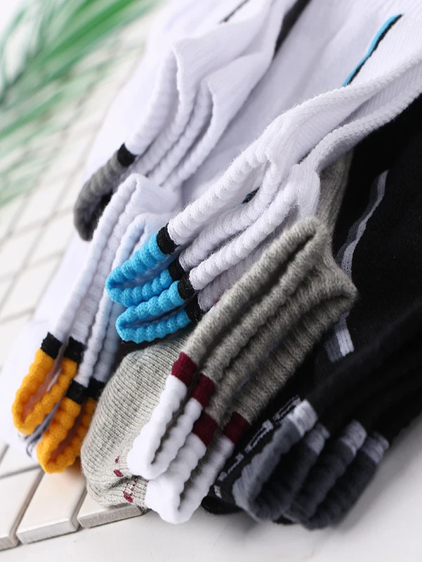 30Pairs Men Socks Mesh Breathable Short Casual Socks Color-block Sports Sock Sports Socks Absorb Sweat Ankle