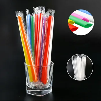 100pcs Colorful Disposable Straws 2