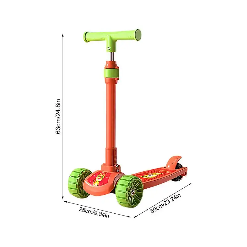 Kids Scooter Adjustable Height Foldable Children Kick Scooter With Foot Brake Boys And Girls Aged 2-12 Years Old Outdoor Cycling