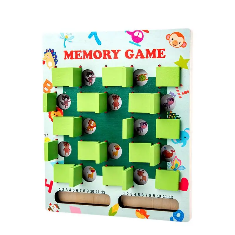 

Wooden Memory Matching Game Kids Memory Match Chess Board