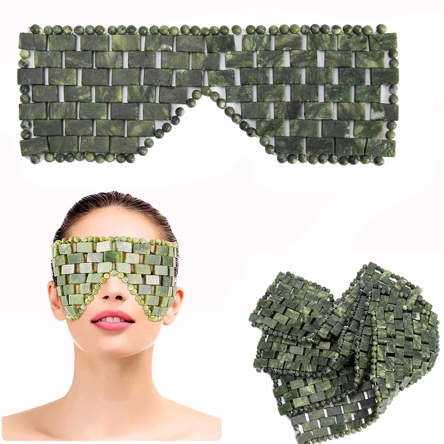 Natural Jade Face & Eye Mask 1