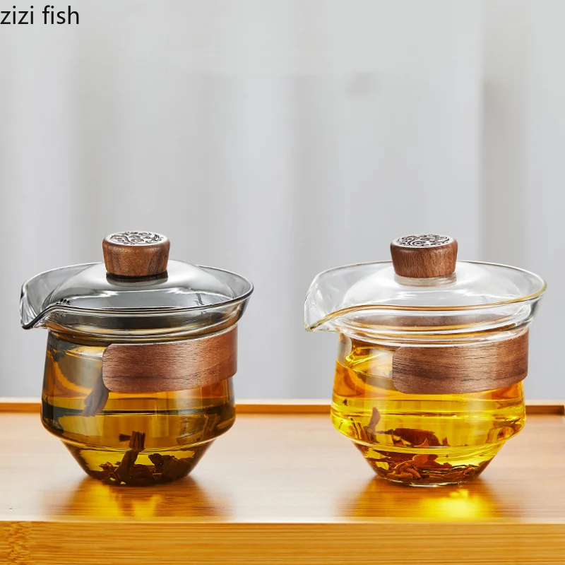 Glass Teapot Teacup Kettle Kungfu Tea Set Cover Bowl Tea Bowl Making Utensil Making Tools Teaware Pot and Cup Sets