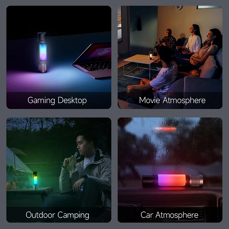 Nextool 가정용 야외 미니 스피커 하이라이트 손전등, 텔레스코픽 줌 음악 분위기 조명, 캠핑 낚시 알람, 12 in 1