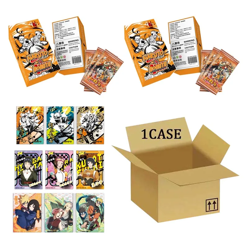 Wholesales Naruto Ninja Collection Cards Kabi Trading Cards Kids Toys Box Storage Games For Family Playing Anime Acg Cards