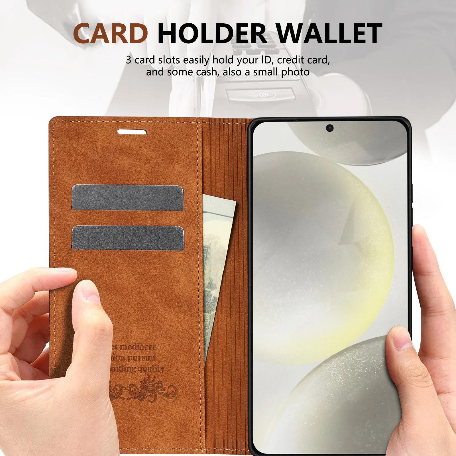 Luxurious Leather Flip Wallet Phone Case