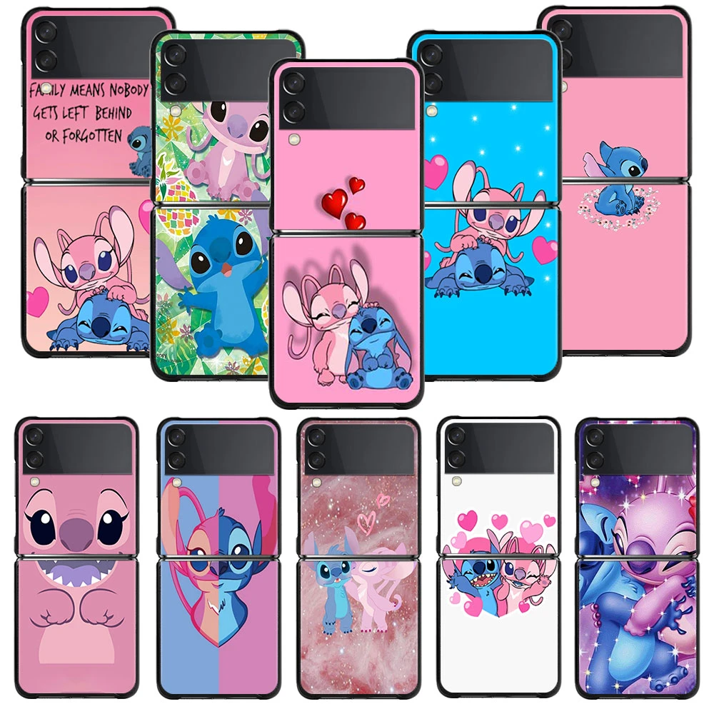 z flip3 case Carcasa Celular Cartoon Disney Animation Lilo Stitch For Samsung Galaxy ZFlip Flip Z Flip3 5G ZFlip3 PC Phone Funda samsung flip3 case