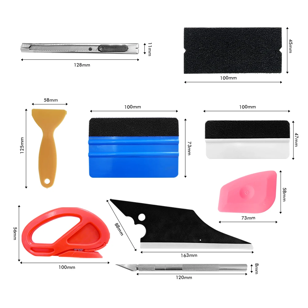 Vinyl Squeegee 5pcs/Lot Foil Squeegee Vinyl Film Car Wrap Auto Home Office Car Film Sticker Install Cleaning Pink Scraper Window Tints Tool