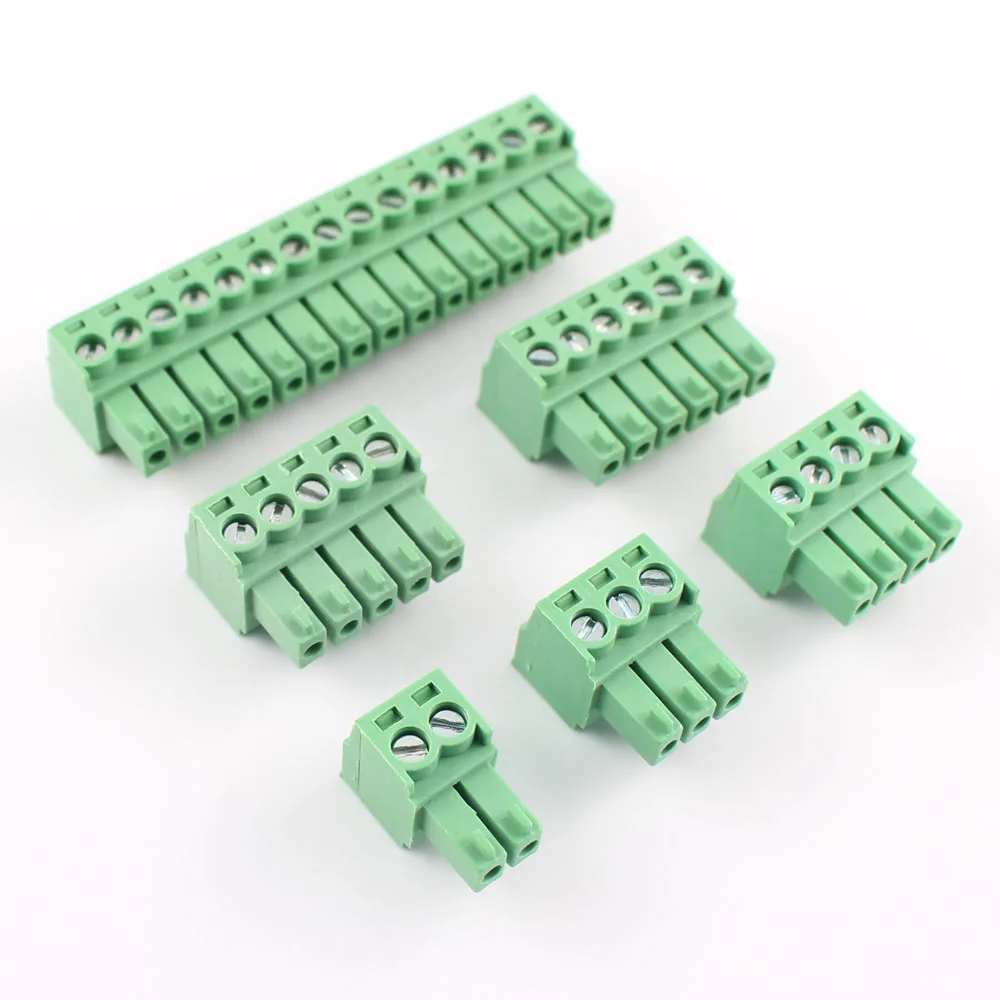 Screw Terminal Block Fishing Hook Link Rigs 3.5mm 3.81mm Pitch PCB Screw Terminal Block Connector Right Angle PlUG-IN Plug Socket 2P 3P 4P 5P 6P 7P 8P 9P 10P 12P 14P 15P