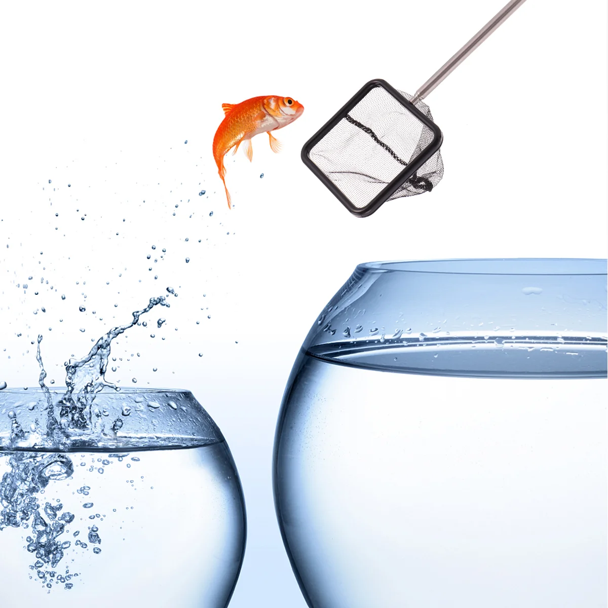 Acquario Fish Net Tank Manico Telescopico In Acciaio Inossidabile Fish Mesh Asta Pieghevole Estensibile Lunga Per Betta Aquarium Pond Supplies