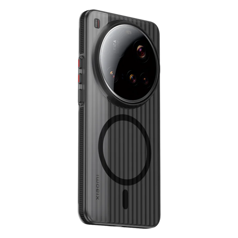 ELVEV Magnetic Ultra-Thin Anti-Fingerprint Hard PC Clear Corrugated Back Case