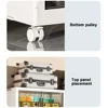 4 Tier Plastic Storage Containers with Doors & Wheels Foldable Organization Folding Storage Boxes for Living Room Bedroom Office 5