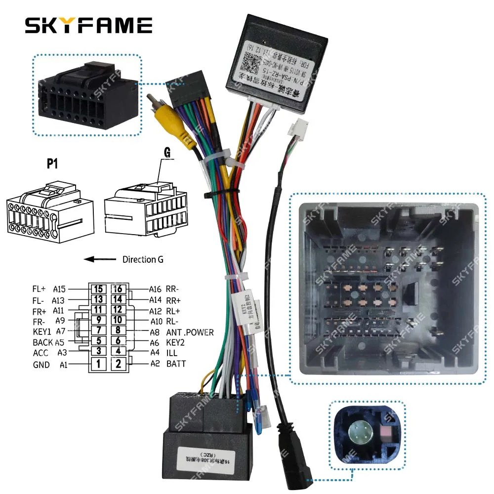 16Pin Car Wiring Harness Adapter car wire cable adapter Canbus Box Decoder For Peugeot 208 308 4008 508 Jumpy 3 Citroen C3 C5 DS6 Expert 3