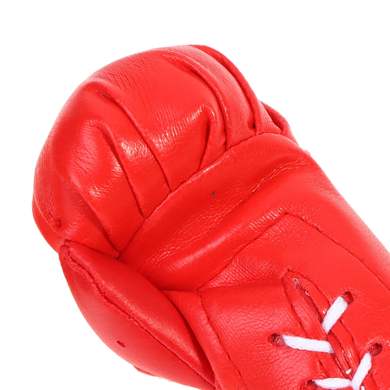 Porte-clés de gants de boxe, cintre de miroir de voiture de gants de boxe en cuir PU | Accessoires commémoratifs de décoration intérieure de voiture pour portefeuille de clés, Bleu saphir (Sapphire