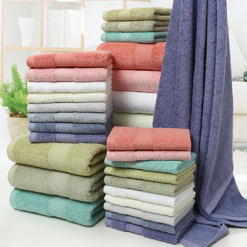 Large Cotton Hand Towel Face Towel Bath Towels 3-Piece Set 75g