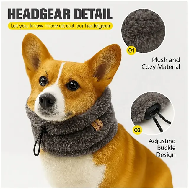 Winter Keep Warm Reduce Noise Prevent Fright Adjustable Soft Comfortable Multiple Models Choose Dog Headgear Pet Supplies 3