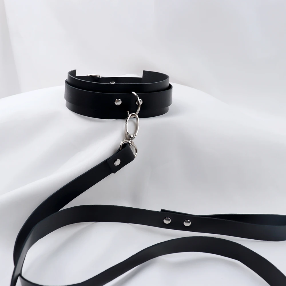 Sex Party Toys Erotic Sex Toy Sex Toys Sex Bondage Toys BDSM Collar Leash Ring PU Leather Lover Role Play