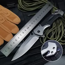 

Stainless Steel Folding Pocket Knife Tactical Survival Rescue Multifunction Utility Knife Self Defense Window Breaker