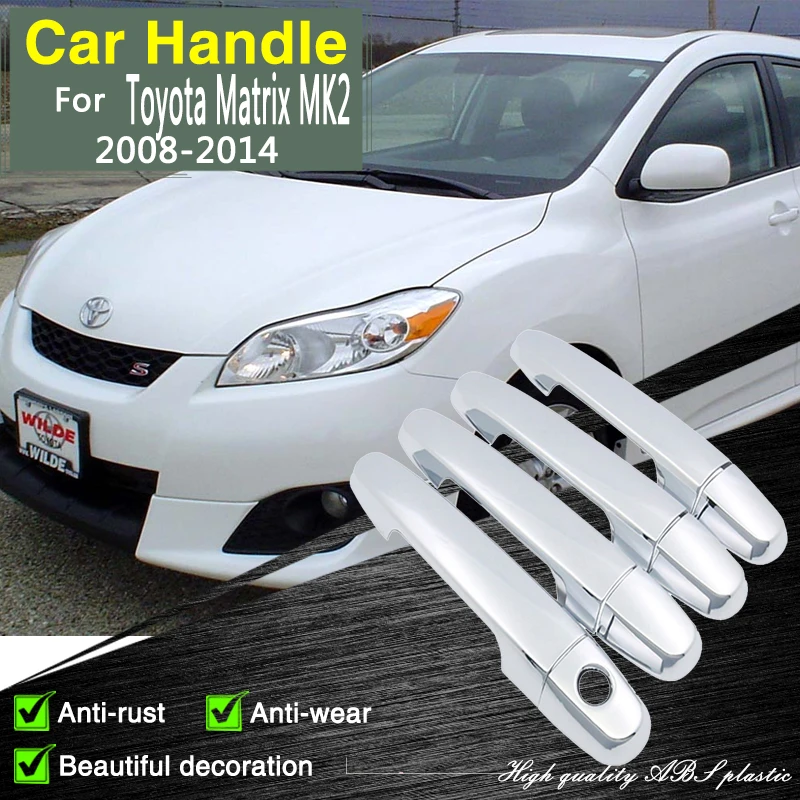 

for Toyota Matrix MK2 E140 2008 2009 2010 2011 2012 2014 Chrome Door Handle Cover Car Accessories Rustproof Stickers Decorative