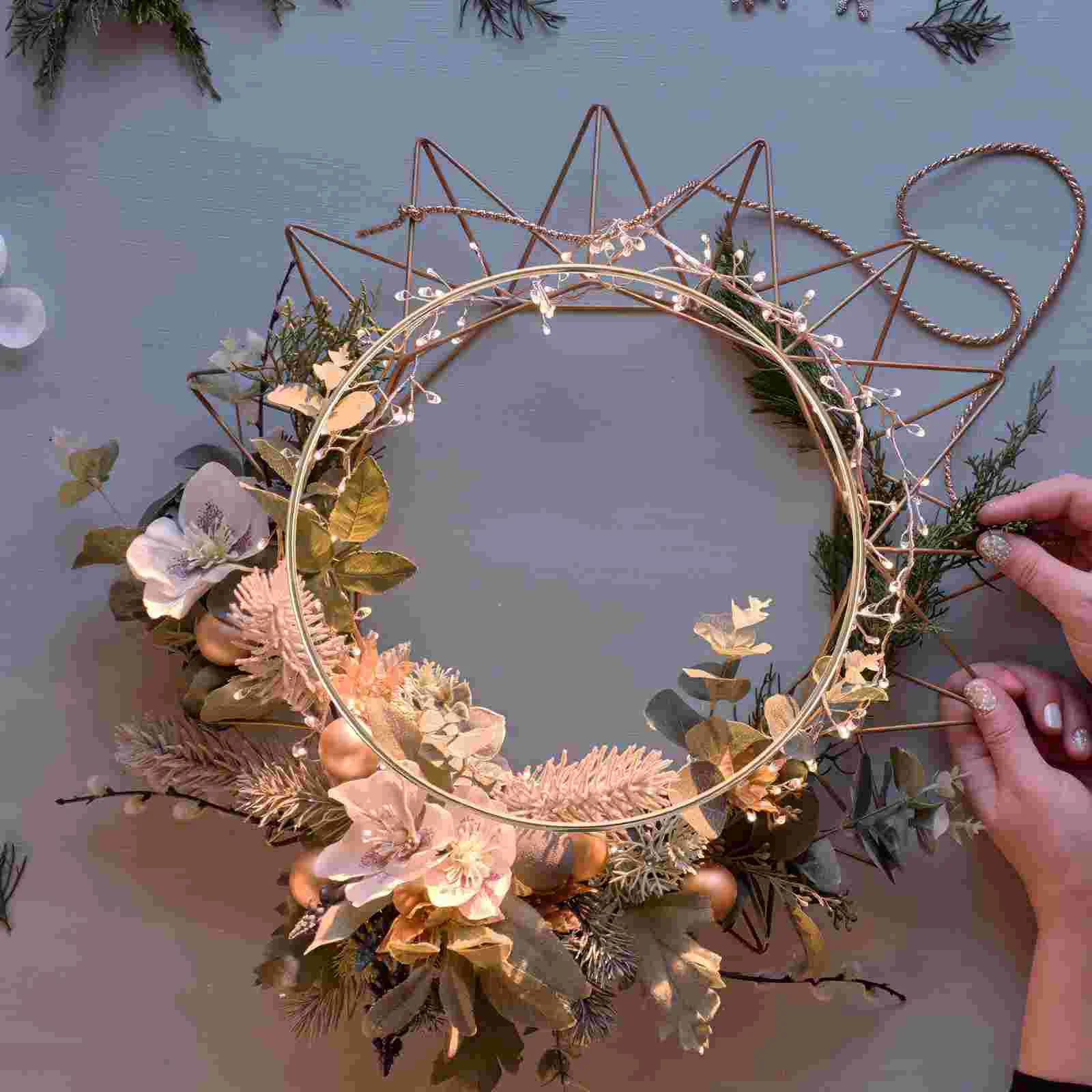 10 Pcs Metal Dreamcatcher Hoops Craft Rings Round Wreath Wire Home Decor Wind Chimes Hanging Projects Tassel Plant Macrame Gifts 6