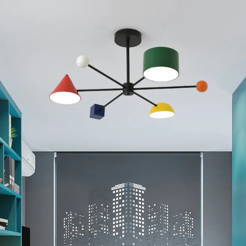 

Children's Room Chandelier Modern LED Living Decoration Indoor Hanging Lamps Lustre Pendent Fixtures Restaurant Ceiling Light