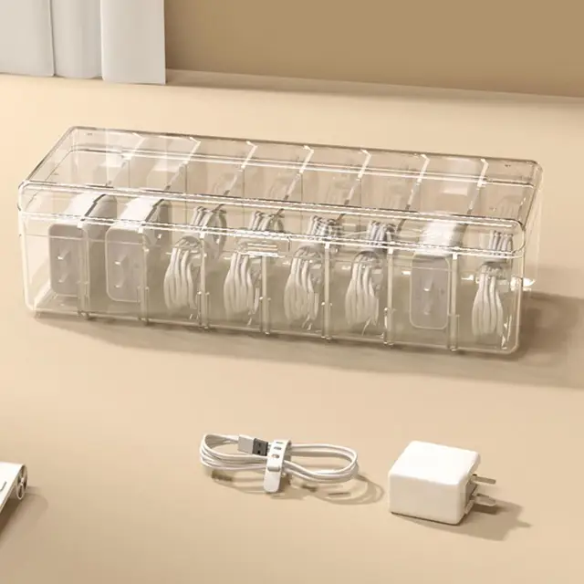 cable storage box for neat and organized countertop