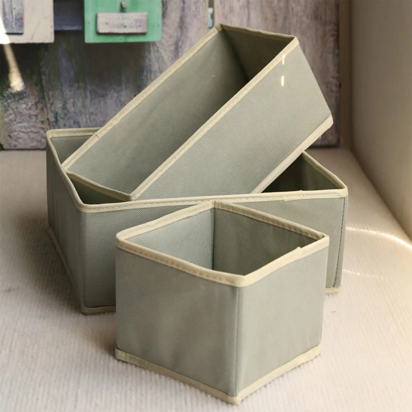 Clothes Organizer Storage Box Underwear Bra Socks Cabinet Drawer Organizer T-Shirt Storage Basket Wardrobe Storage Organizers 3