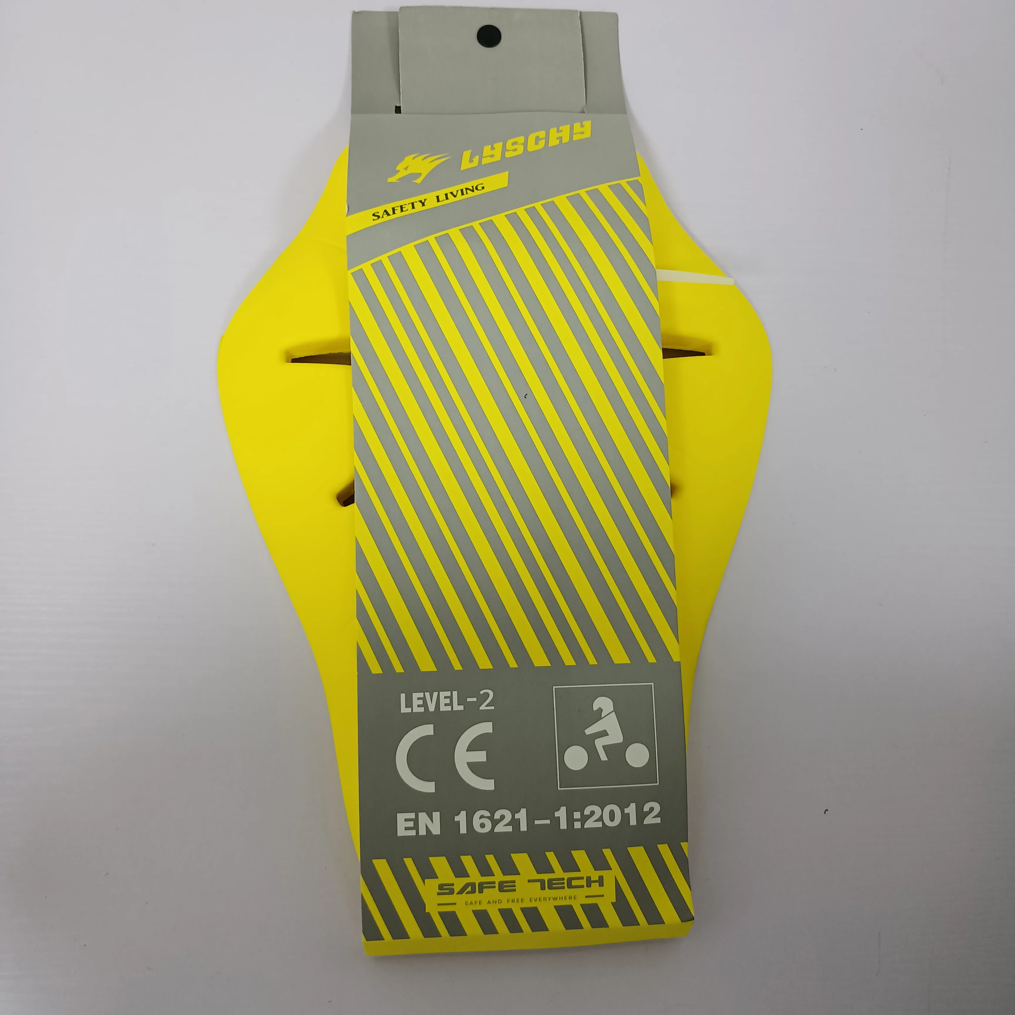 LYSCHY CE Level 2 Certified 38*27CM Spine Protective Pad Motorcycle Jacket Insert Black / Yellow Back Protector LY-STB01