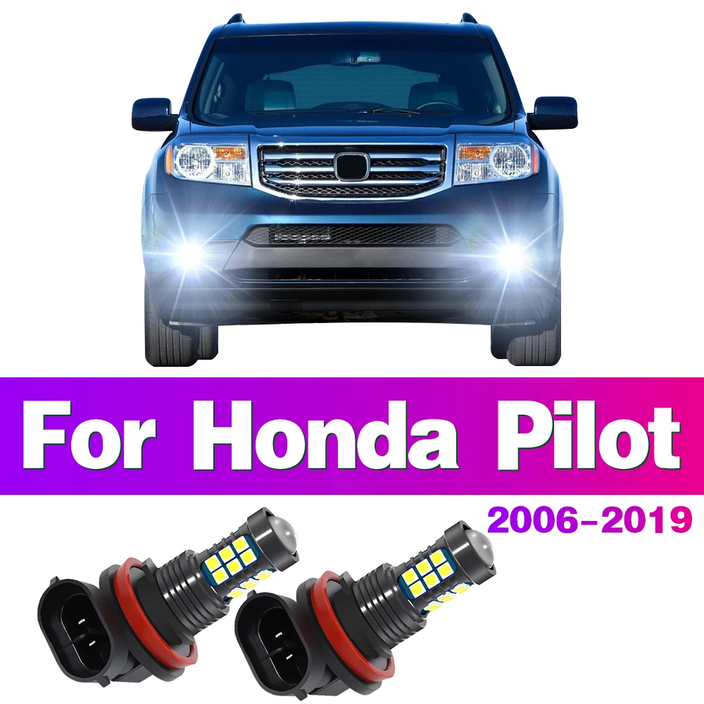 2Pcs LED Car Front Fog Light Lamps Bulb For Honda Pilot 2006 - 2009 ...