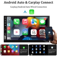 Autoradio 7 pouces 1 Din, lecteur multimédia Carplay Android Auto, écran tactile HD, entrée FM AUX, Bluetooth, MirrorLink, autoradio universel 2