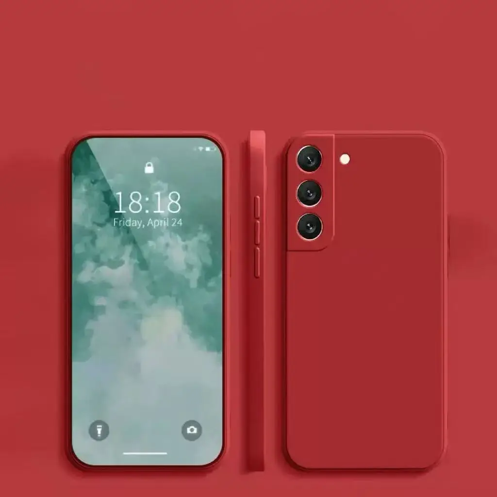 Velvet Silicone Shockproof Phone Case – Solid Color