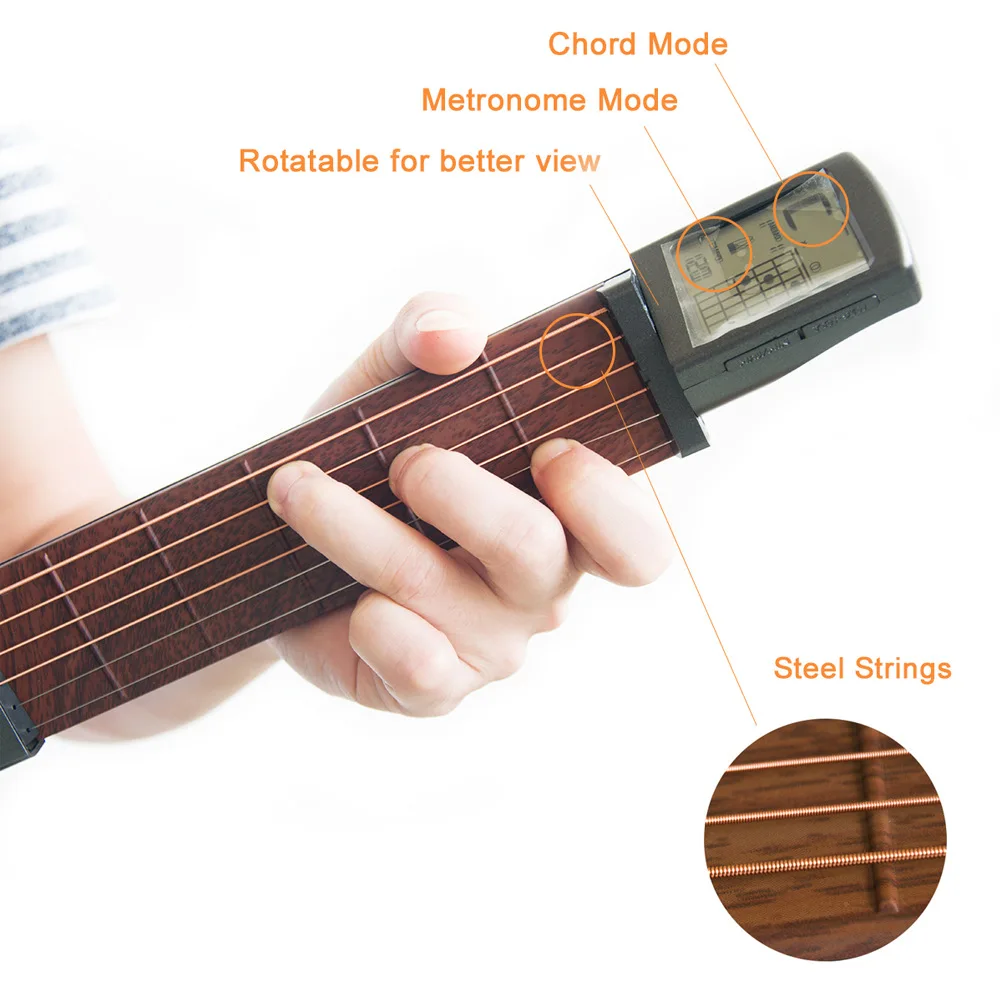 thumbnail image 2 of SCT-80 Pocket Guitar Chord Trainer - Portable Practice Tool With Rotating Chord Chart 2 of 14