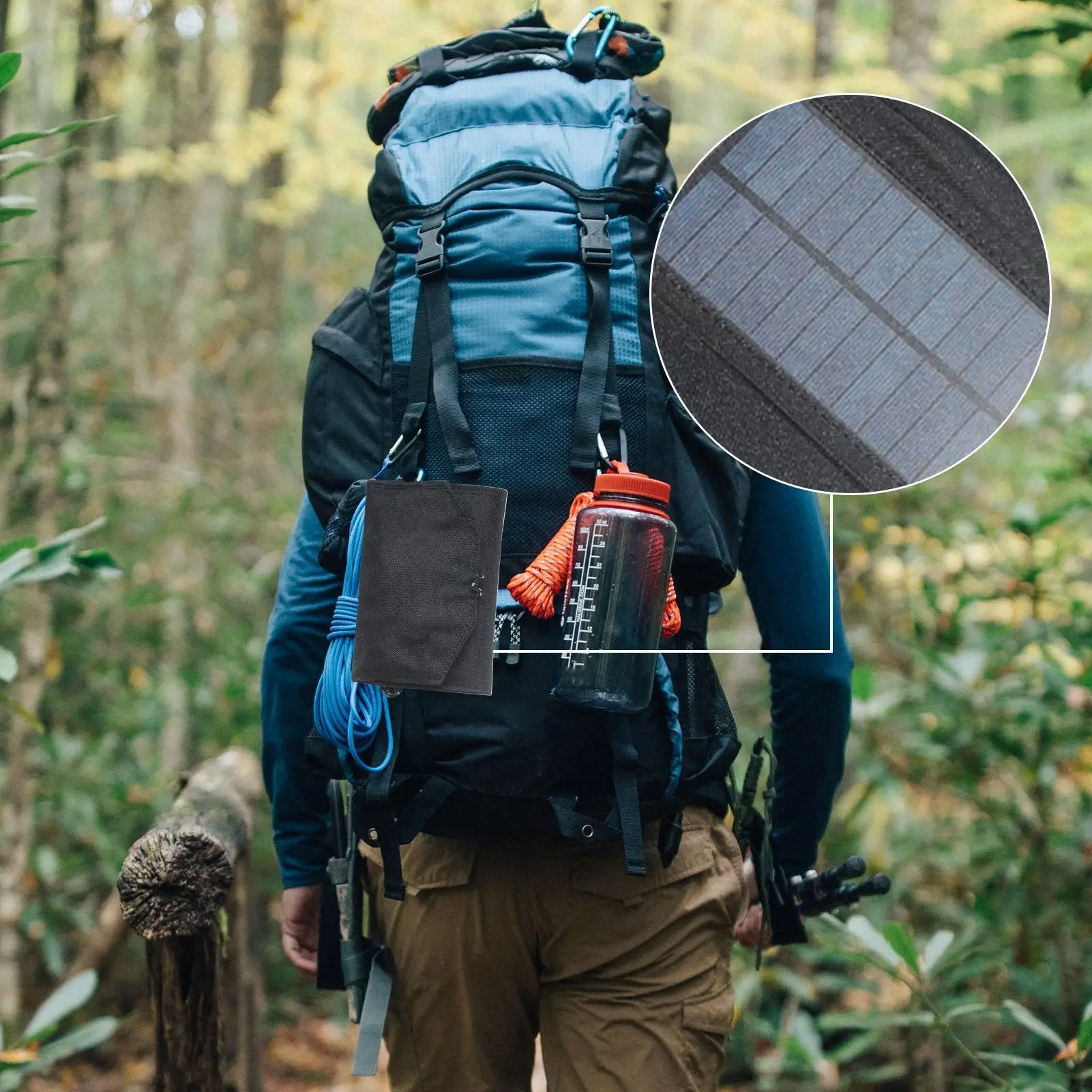 Solar Cell Phone Charger Cellphone Battery Foldable 120W Charger Waterproof Double USB Port Charging Bank For Camping Beach RV