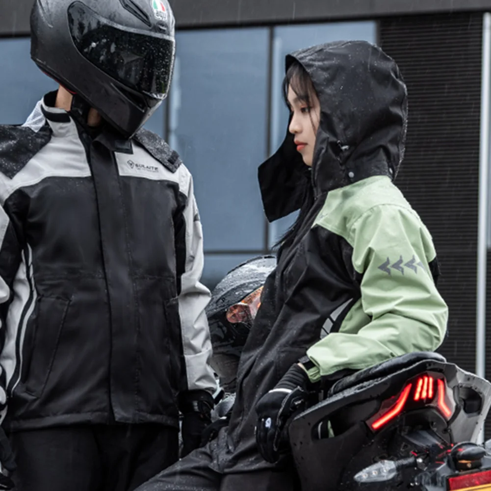 SULAITE Rain Clothes Reflective Motorcycle Riding Equipment with Shoe