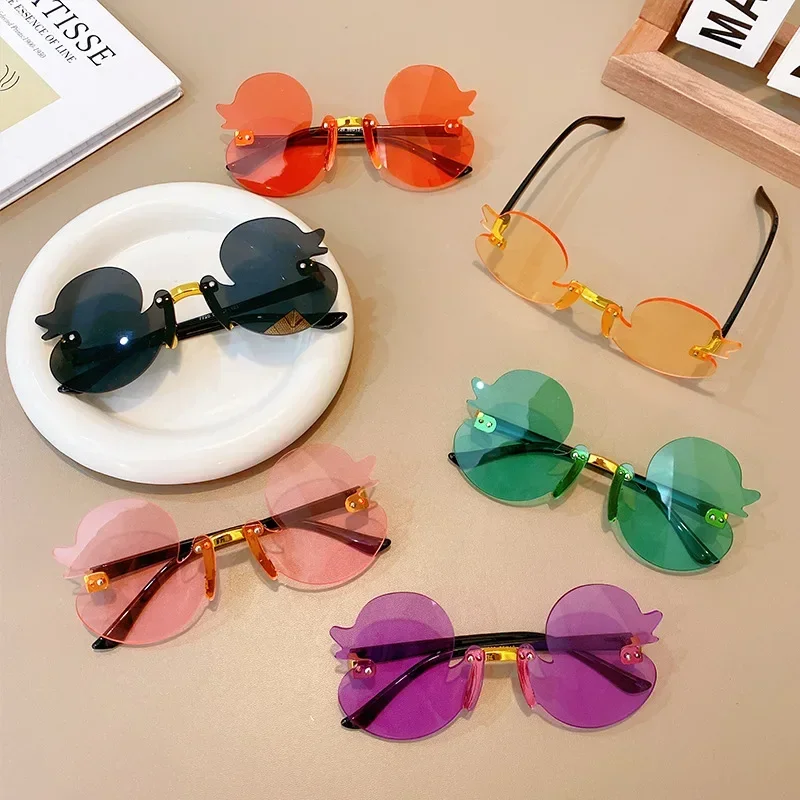 Cute Duck Children's Sunglasses Summer Fashion Sun Glasses Anti-ultraviolet Glasses Party Decorative for Child 선글라스