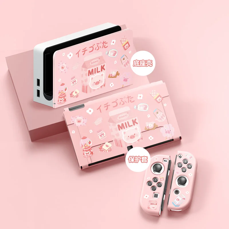 

Switch Oled Case Cute Pig Milk Protective Shell For Nintendo Switch Oled Protective Shell Soft TPU Cover For Nintend Switch Oled