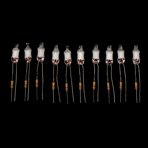 저항기가 있는 미니 네온 전구, 적색, 청색, 녹색, 220V, 6*13mm, 10 개 5