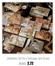 JIANWU 2 Pack/set Simple Bronzing Hot Silver PVC Goo Card Decor Sticker Creative DIY Handbook Scrapbook Collage Stationery