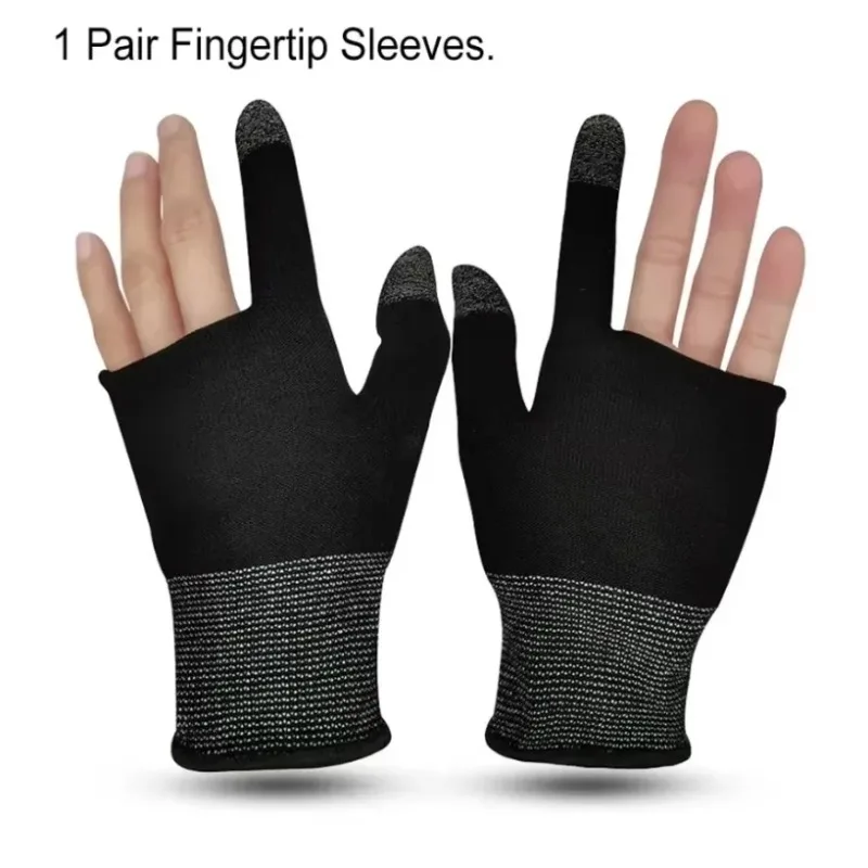 2PCS Finger Thumb Sleeve Gloves For Gamer Non-scratch Mobile Gaming Gloves Gaming Accessories Comfortable Sweat Proof