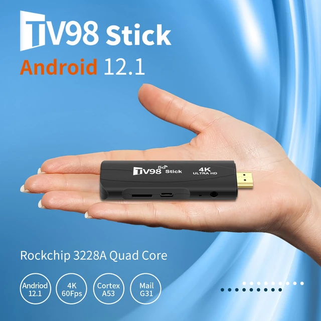 TV Stick TV98 Android Big TV HDR Set Top OS 4K WiFi 6 2.4/5.8G Android 7.1  Smart Sticks Android TV Box Stick Portable Media Player 230831