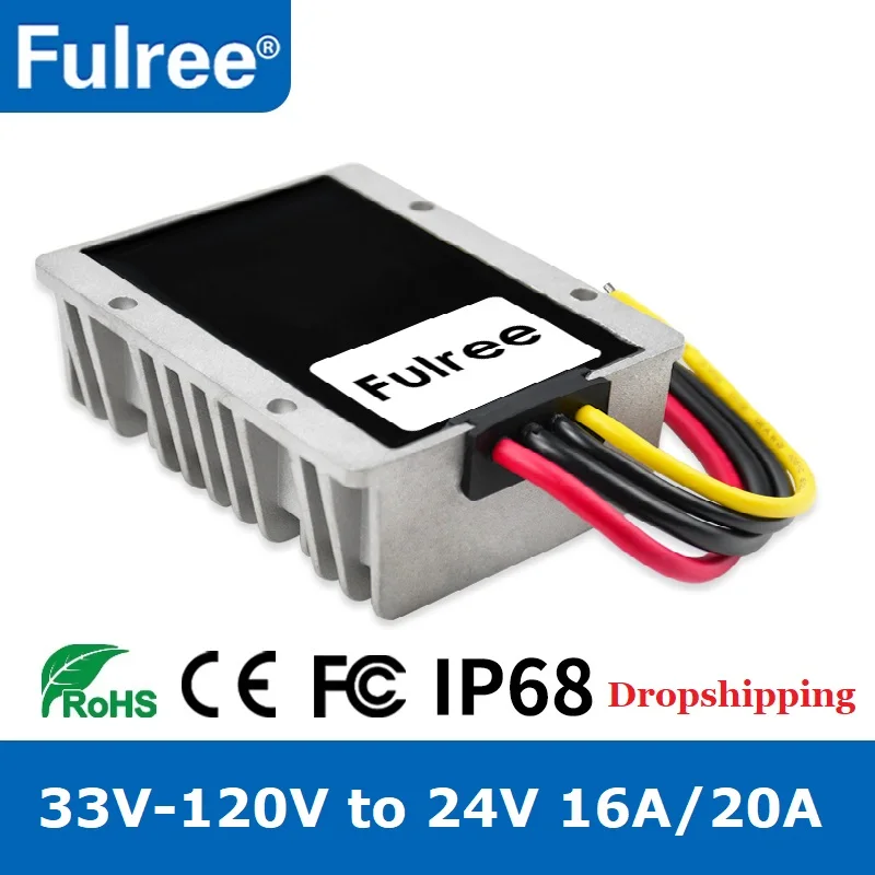 Buck Voltage Converter Step Down Regulador Veículo Módulo de Alimentação do Carro 36v 48v 60v 72v 84v 90v 100v a 24v 15a 20a dc