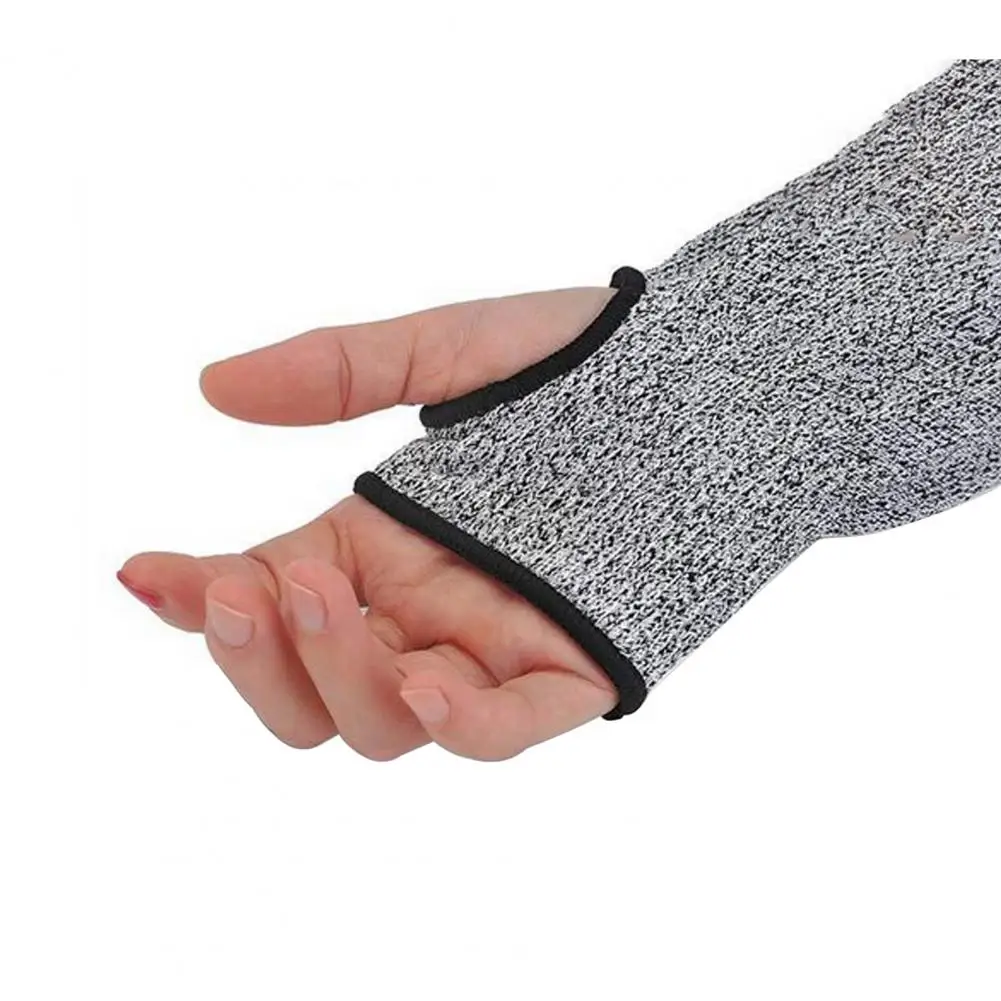 1pc Level 5 Work Safety Arm Guard Sleeve Anti Cut Wear resistant Sleeve Open Finger Arm Cover Welding Protect Gloves