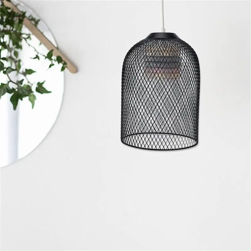 Metal Light Cage Industrial Vintage Rustic Birdcage Bulb Covers Farmhouse Chandelier Lamp Shade Hanging Pendant Lamp Guard for